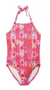Gymboree Girls Swum Shop Pink Aztec Halter 1 Piece Nwt Swimsuit Xs 4 - Picture 1 of 1