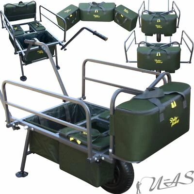 Delta Fishing XL Trolley Prestige 4 Taschen Carp Barrow Angel Transportwagen Kva - Bild 1 von 4