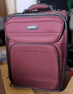 Samsonite DkX Softside 21 Upright Expandable Suitcase Luggage Burgundy Red NICE! - Picture 1 of 18