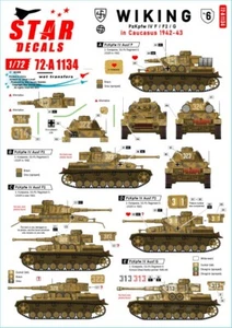 Star Decals 1/72 5th SS PANZER DIVISION WIKING Part 6 PANZER IV IN THE CAUCASUS - Picture 1 of 3