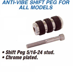 Harley SHIFT PEG ANTIVIBRA TODOS LOS MODELOS FL FX GRANDE TWIN & XL SPORTSTER - Imagen 1 de 4