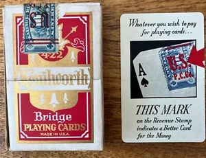 1939-40 Kenilworth Playing Cards Unopened Revenue Stamp Purchased at Chicago WF - Picture 1 of 5