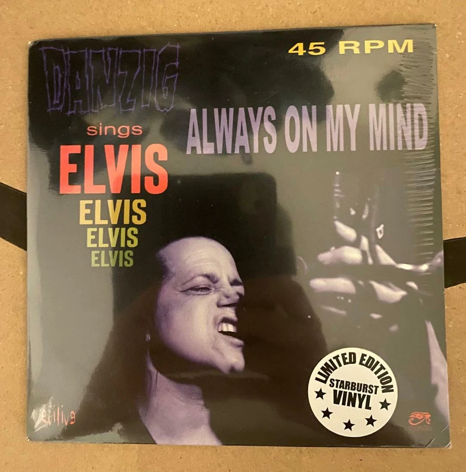 DANZIG Sings ELVIS ALWAYS ON MY MIND 45 RPM Record LIMITED EDITION STARBURST New Foto 1 de 1