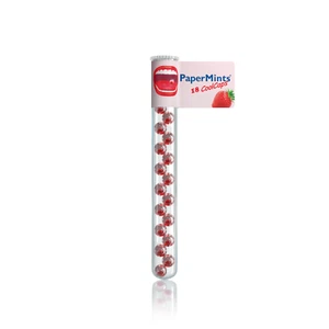 PAPERMINTS Strawberry Cool Caps 18 Capsules (1 Tube) - Instant Fresh Breath - Picture 1 of 7