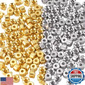 Isslly 100PCS Crimp Beads for Jewelry Making, Gold Silver Loose Bead Stopper, - Picture 1 of 5