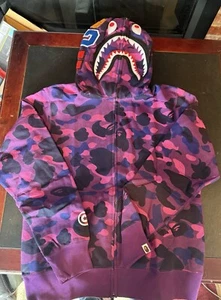 BAPE Color Camo Shark Full Zip Hoodie 'Purple' - Picture 1 of 8
