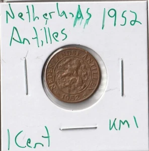 Coin Netherlands Antilles 1 Cent 1952 KM1 - Picture 1 of 4