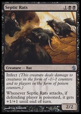 Magic the Gathering MTG Septic Rats (55) Mirrodin Besieged   NM