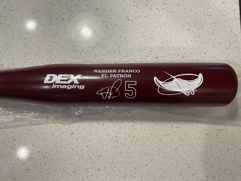 Replica Wander Franco Autographed Bat 7/21/2023 Giveaway Tampa Bay Rays SGA New! Cover