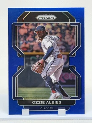 2022 Panini Prizm #19 Ozzie Albies Blue Prizm Atlanta Braves - Image 1 of 2