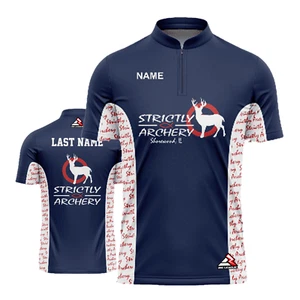 INDIVIDUELLES T-Shirt Trikot personalisiert Name Nummer Team - Strictly Archery - blau - Bild 1 von 7