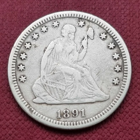 1891 Seated Liberty Quarter 25c Better Grade XF #45891 Cover