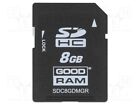 1 pcs x GOODRAM INDUSTRIAL - SDC8GDMGRB - Memory card, industrial, MLC,SD, UHS I