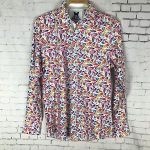 Camisa TR Premium pequeña para hombre manga larga con botones plumas coloridas (A29) - Imagen 1 de 9