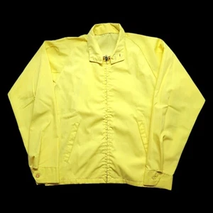 Vintage 60s Handmade Yellow Pastel Canvas NYNCO Full Zip Jacket M - Picture 1 of 8
