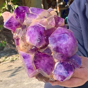 10.52LB Natural Amethyst geode quartz clustercrystal specimen Healing - Picture 1 of 20