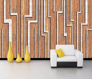 3D Brown Wood 2661 Wallpaper Mural Wall Print Wall Wallpaper Murals US Coco - Picture 1 of 12