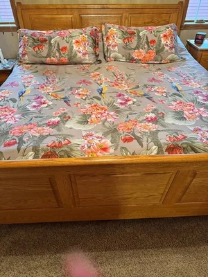 Juego de funda nórdica bufanda floral romántica pájaro flor tropical Eikei Foto 1 de 2