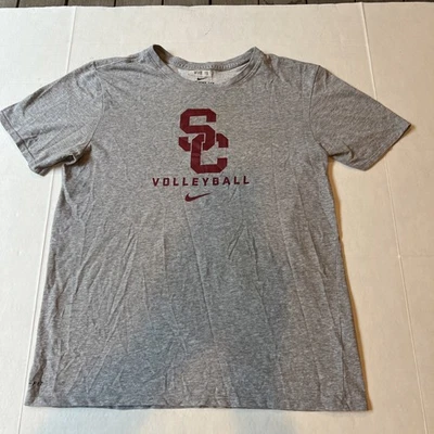 Camisa De Colección Auténtica USC Trojan Hombres Voleibol Equipo Emitida Grande Gris NCAA Foto 1 de 4