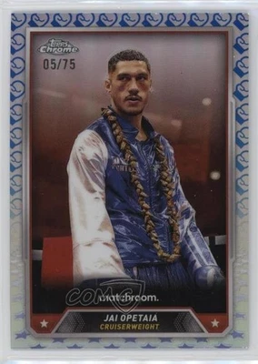 Luva cromada 2024 Topps logotipo refrator /75 Jai Opetaia #90 - Imagem 1 de 2