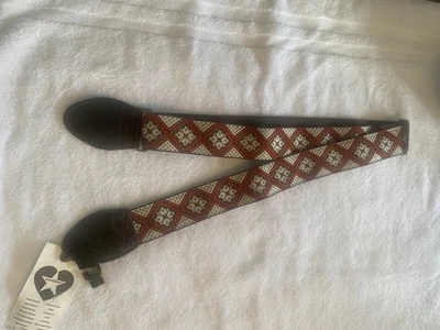 Correa de guitarra Souldier 2" - "rústica" marrón y naranja Foto 1 de 4