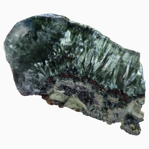 Seraphinite Slab - Feathery Chatoyant Pattern Green Chlorite from Siberia - Picture 1 of 6