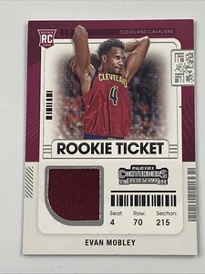 Evan Mobley 2022 Contenders Basketball Rookie Ticket Swatches #RTS-EMO - Picture 1 of 5