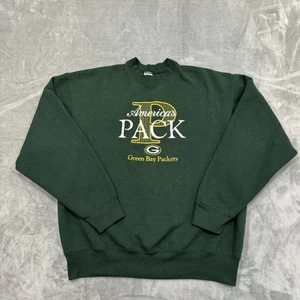 Vtg Green Bay Packers NFL Sweatshirt Mens XL Crewneck Fruit of the Loom Football - Picture 1 of 11