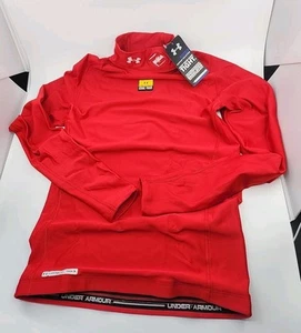 UNDER ARMOUR MEN LARGE Spartak Logo COMPRESSION SHIRT RED EVO MOCK BASE 1221708  - Picture 1 of 8