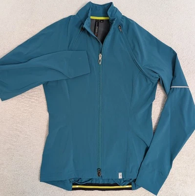 Specialized Women's Blue Green Hybrid Deflect Jacket w/Removable Sleeves Sz XS - Image 1 of 4