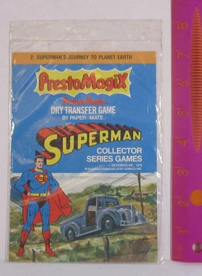 1979 Presto Magix Superman Journey to Planet Earth Dry Transfer Game Vintage NOS - Image 1 of 4