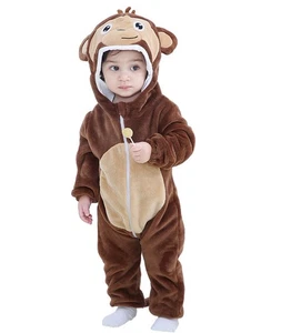 Unisex Baby Flannel Animals Costume Cosplay Jumpsuit for Christmas ... Fast Ship - Picture 1 of 5