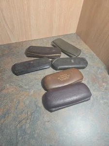 Konvolut 6 Vintage leere Brillenetuis / Metall Muschelschale - Bild 1 von 2