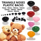 TRIANGLE SAFETY NOSES with PLASTIC BACKS - Character Animal Nose for Soft Toys
