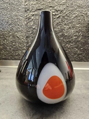 Glas Vase, Glasvase, Murano,Kugelvase, mit Abriss, Mundgeblasen, Design, Art - Bild 1 von 4