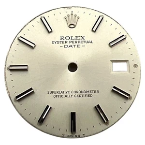 Rolex Oyster Perpetual Date genuino esfera 34 mm plata y acero 15000 15210 - Imagen 1 de 4