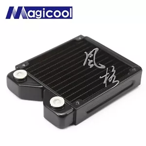 120mm Black Pure Copper Radiator G1/4 Threads PC Water Liquid Cooling USA Seller - Picture 1 of 8