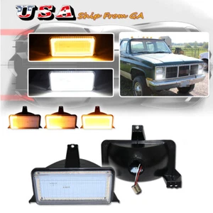 Clear Switchback LED Signal Blinker Corner Lights For Chevrolet GMC Pickup Truck - Picture 1 of 11