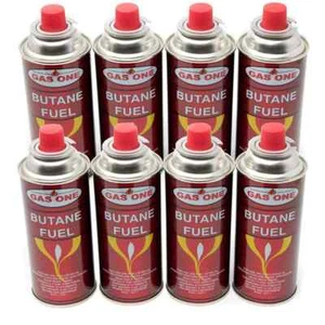 8 Oz Butane Fuel Canister Cartridge Safety Release Device 8-Pack Lightweight New - Picture 1 of 12