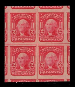 LOTE 100J MOMEN US #320 BLOQUE DE LÍNEA CENTRAL COMO NUEVO OG NH PF CERTIFICADO GEMA-100J #85967 - Imagen 1 de 3