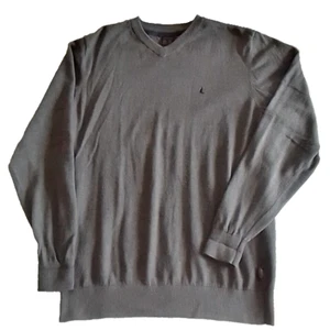 MUSTO Men's Charcoal Grey V-Neck Sweater Jumper Size XL - Picture 1 of 10