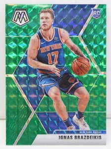 Ignas Brazdeikis RC 2019-20 GREEN MOSAIC PRIZM New York Knicks Rookie Card #242