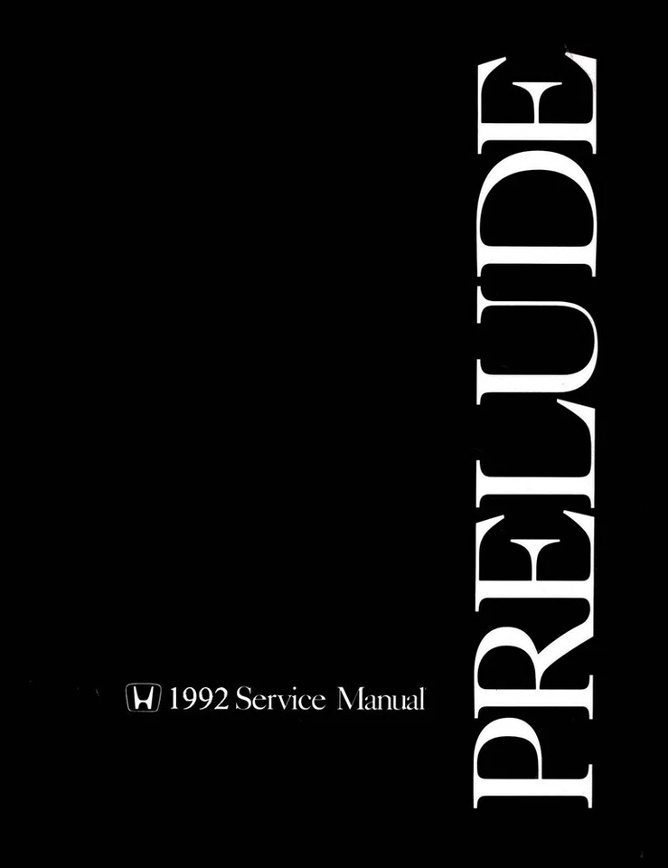 Honda Prelude and SI 1992 manual de reparación de servicio de taller Foto 1 de 1