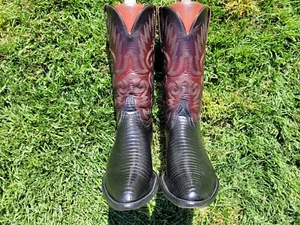 10 D ⭐ VTG ⭐ LUCCHESE ⭐ BROWN LABEL ⭐ LIZARD ⭐CUSTOM ⭐ COWBOY ⭐ WESTERN ⭐ BOOTS - Picture 1 of 24