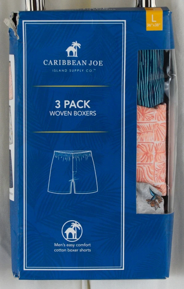PACK DE 3 CALZONCILLOS BOXER TEJIDOS CARIBBEAN JOE varios tamaños grandes Foto 1 de 2