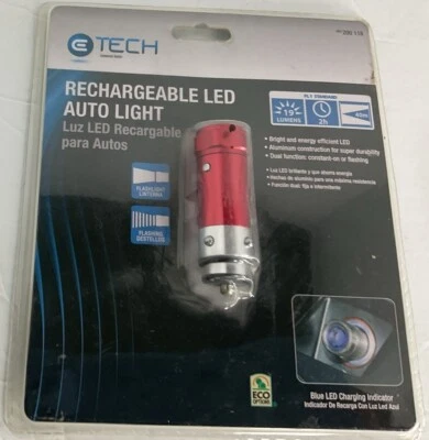 rechargeable LED Auto Light Red 19 Lumens  40 M Bright And Energy Efficient  - Image 1 of 2
