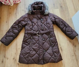 Warme Damen Winter Jacke Parka von H&M mit Kapuze, Braun, Gr. 42 - Bild 1 von 3