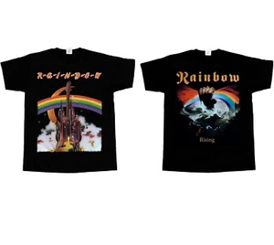 S - 5XL RAINBOW RISING RICHIE BLACKMORE NEW SHORT LONG SLEEVE BLACK T-SHIRT - Picture 1 of 5