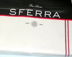 Funda nórdica Sferra Grande Hotel King rayas bayas algodón egipcio percal nueva - Imagen 1 de 4