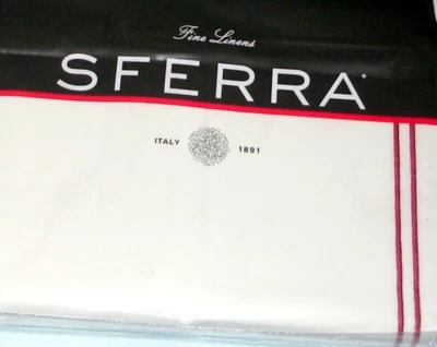 Funda nórdica Sferra Grande Hotel King rayas bayas algodón egipcio percal nueva Foto 1 de 4